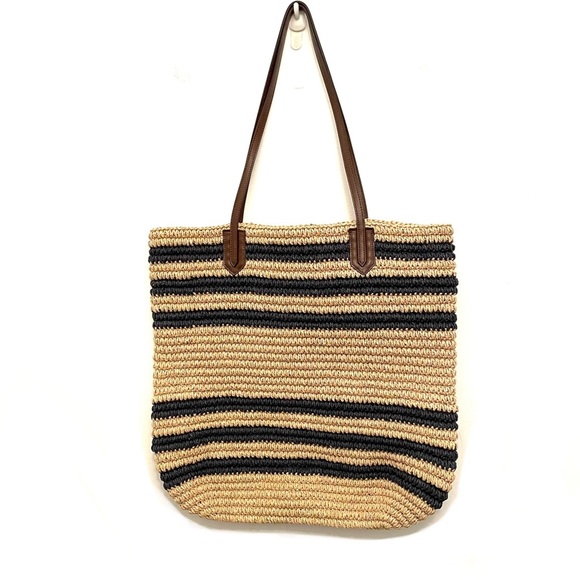 J. Crew Factory Bags Nwt J Crew Factory Striped Paper Straw Tote